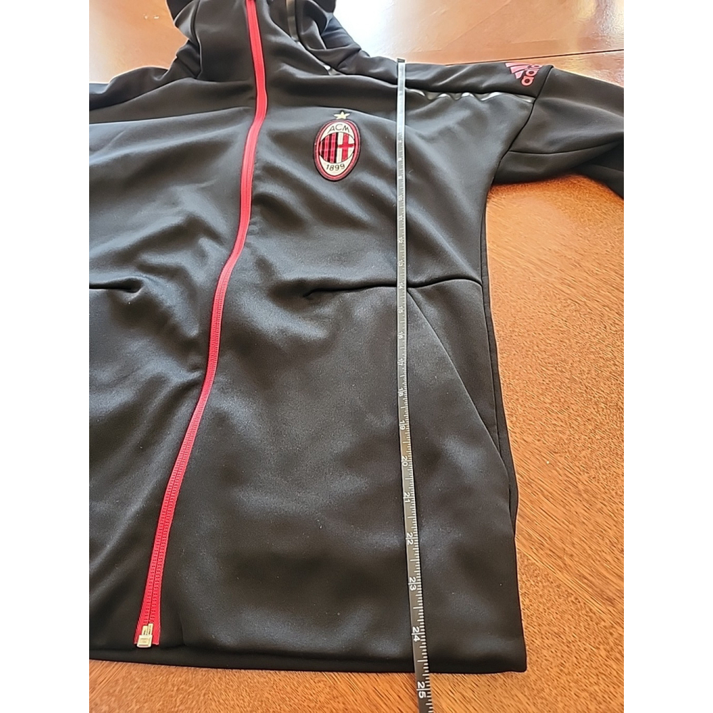 adidas AC Milan Training Winter Jacket Men's Red/Black, Size S - Picture 9 of 9